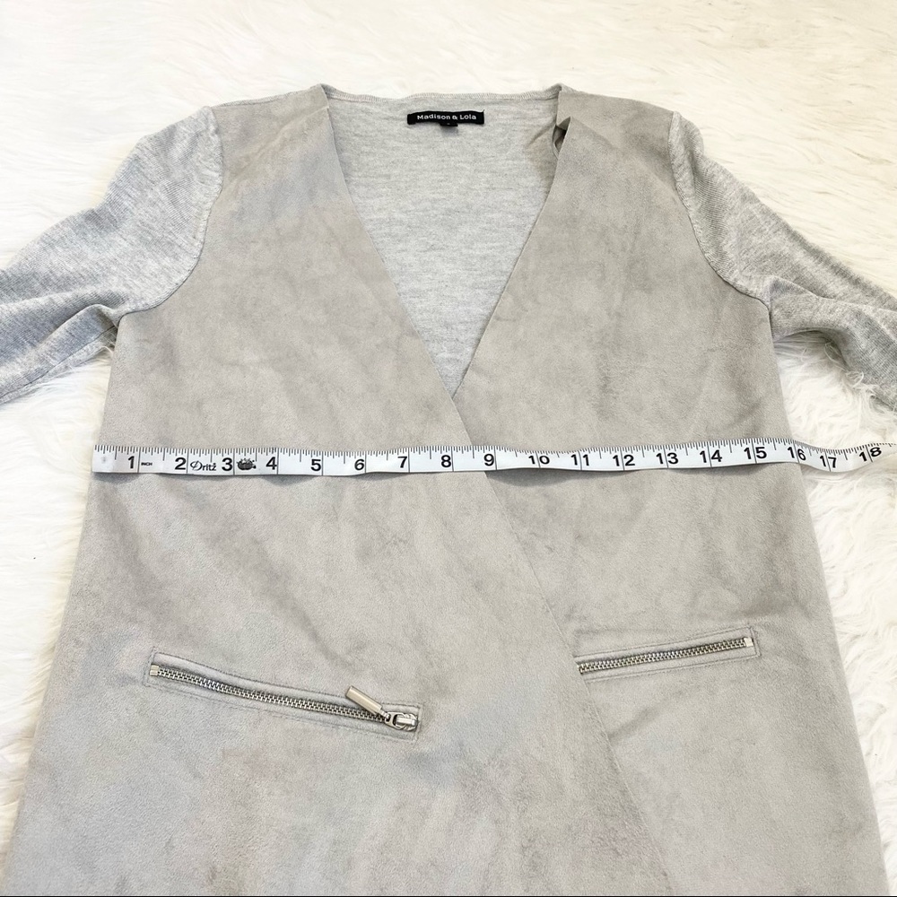 MADISON & LOLA Gray Sweater Jacket - Picture 3 of 5